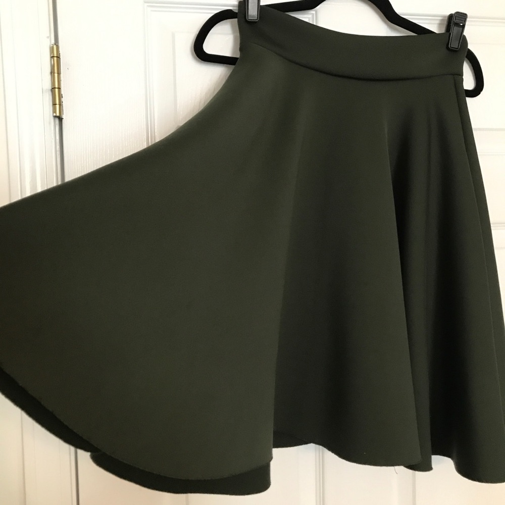 Olive Green 🫒 Circle Skater Skirt